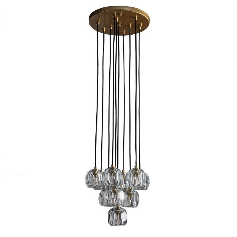 14 Inch Crystal Cluster Chandelier – Boule