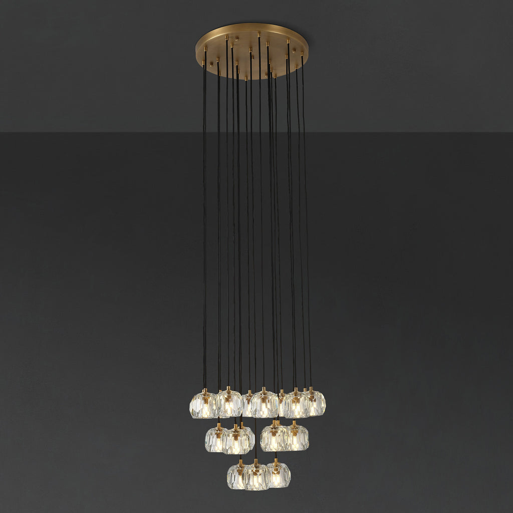 19 Inch Globe Crystal Cascading Chandelier – Boule