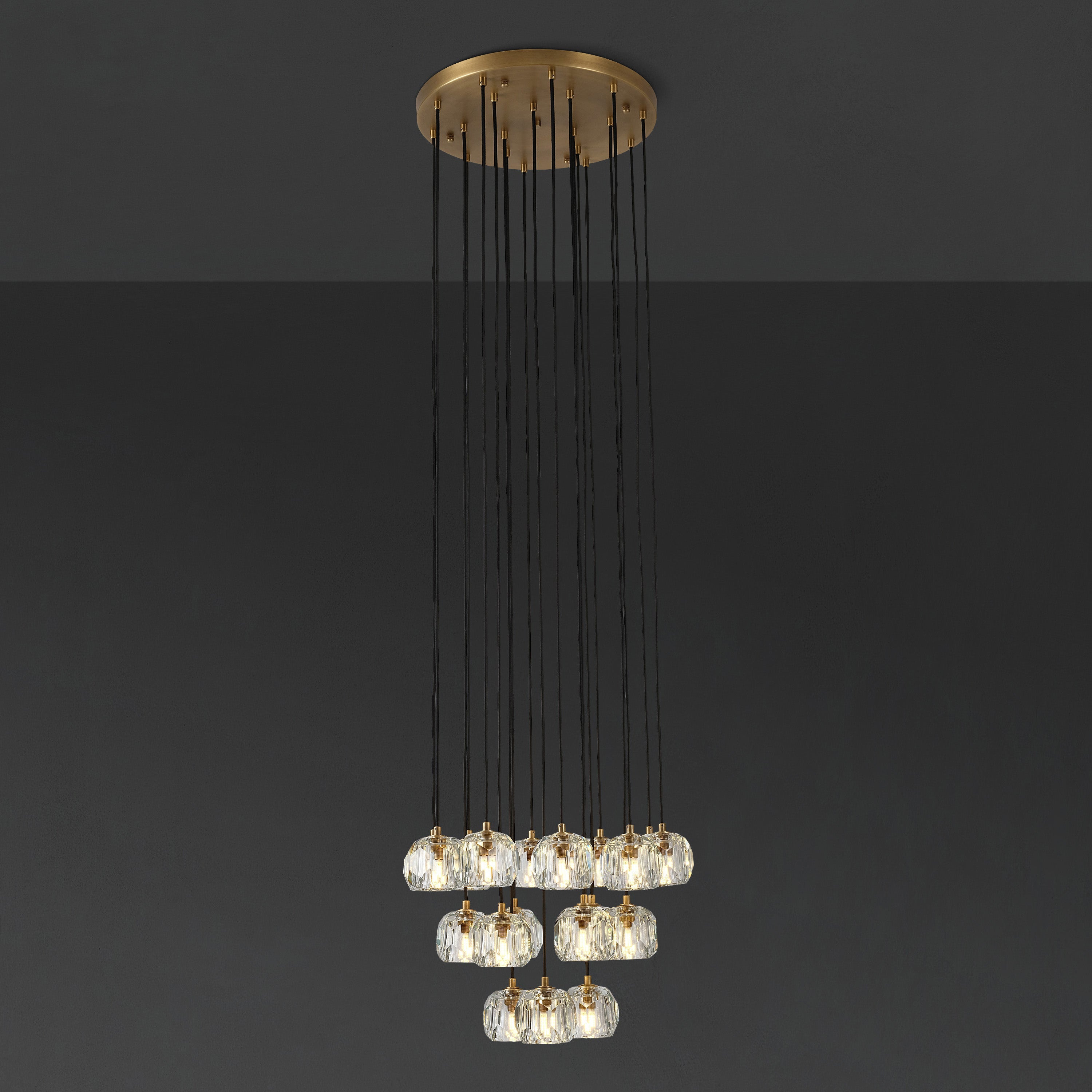 19 Inch Globe Crystal Cascading Chandelier – Boule