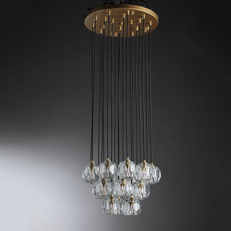 19 Inch Crystal Cluster Chandelier – Boule