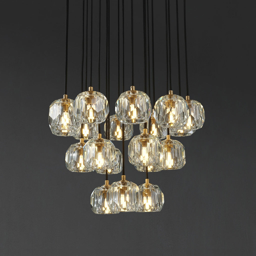 19 Inch Globe Crystal Cascading Chandelier – Boule