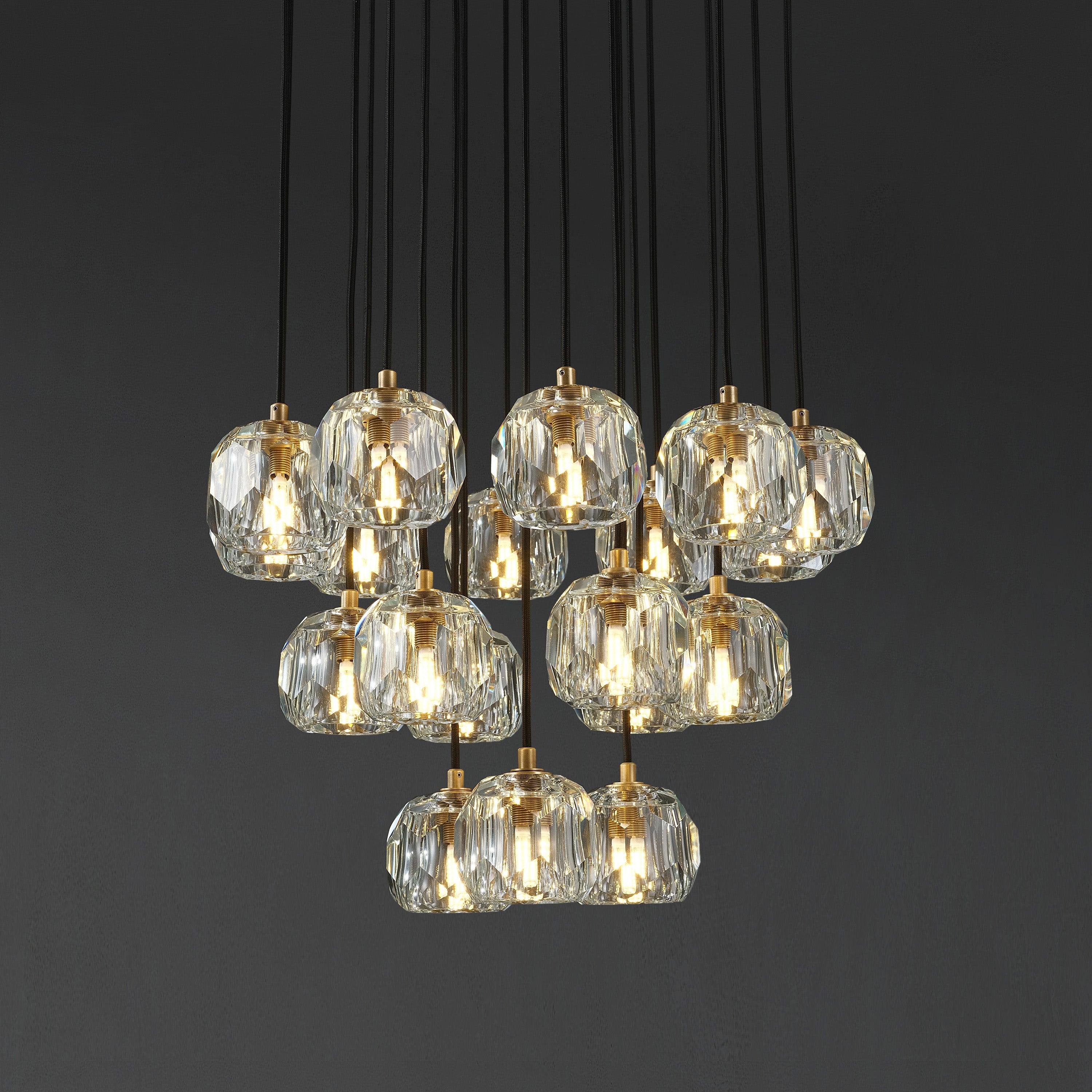 19 Inch Globe Crystal Cascading Chandelier – Boule