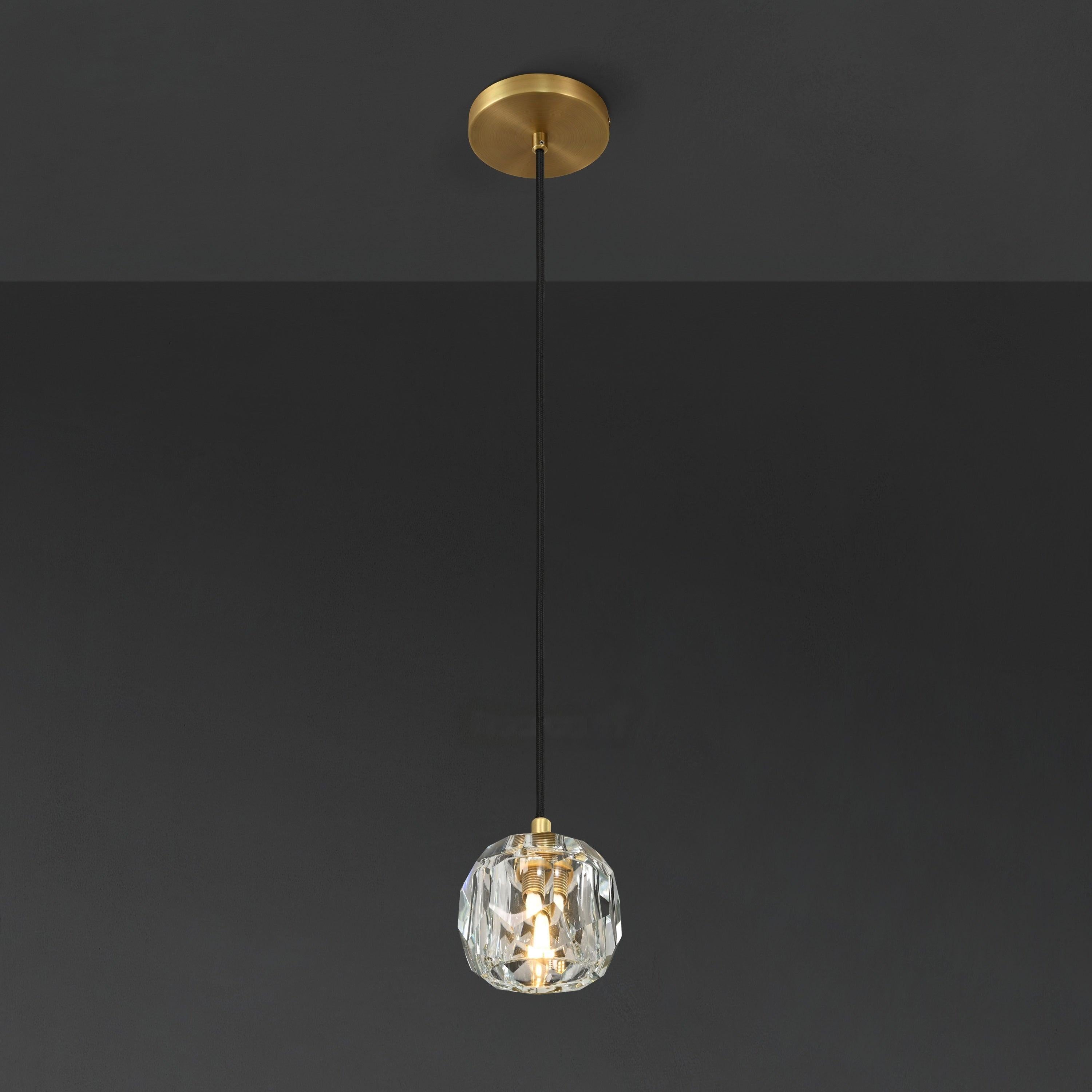 5 Inch Globe Crystal Cord Pendant Light – Boule