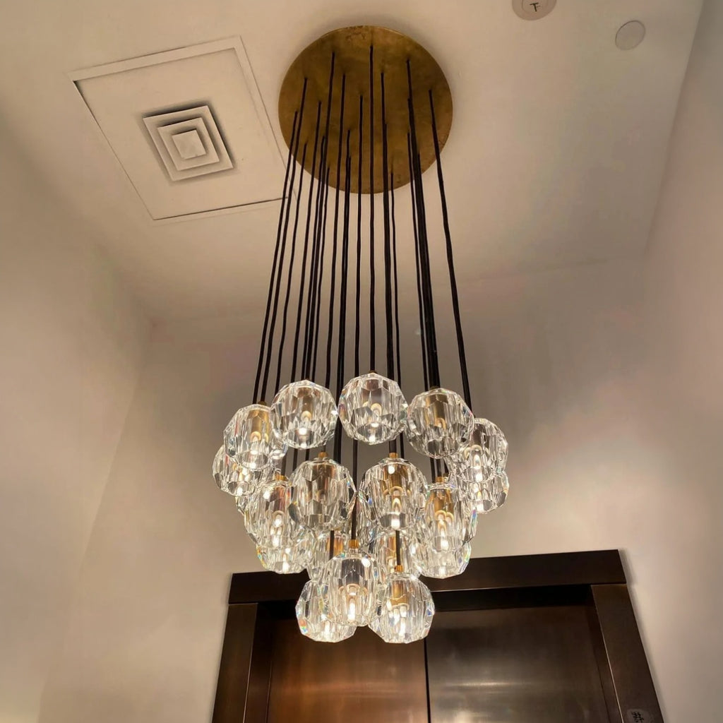 24 Inch Crystal Globe Cascade Chandelier – Boule