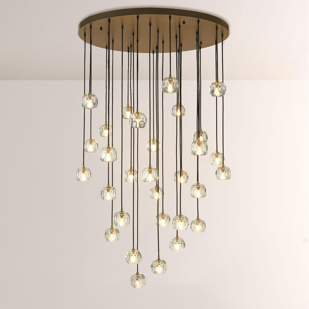 40 Inch Globe Crystal Cascading Chandelier – Boule