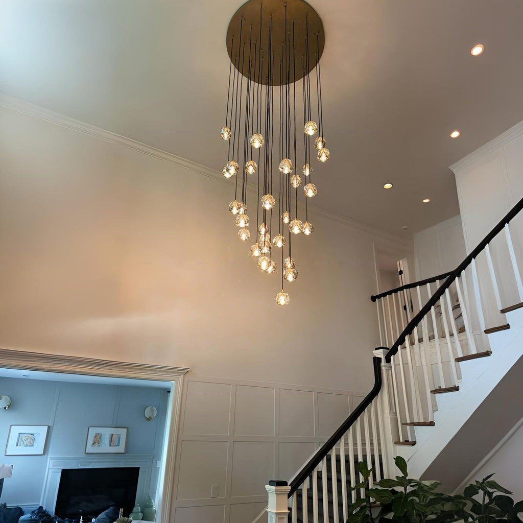 40 Inch Globe Crystal Cascading Chandelier – Boule