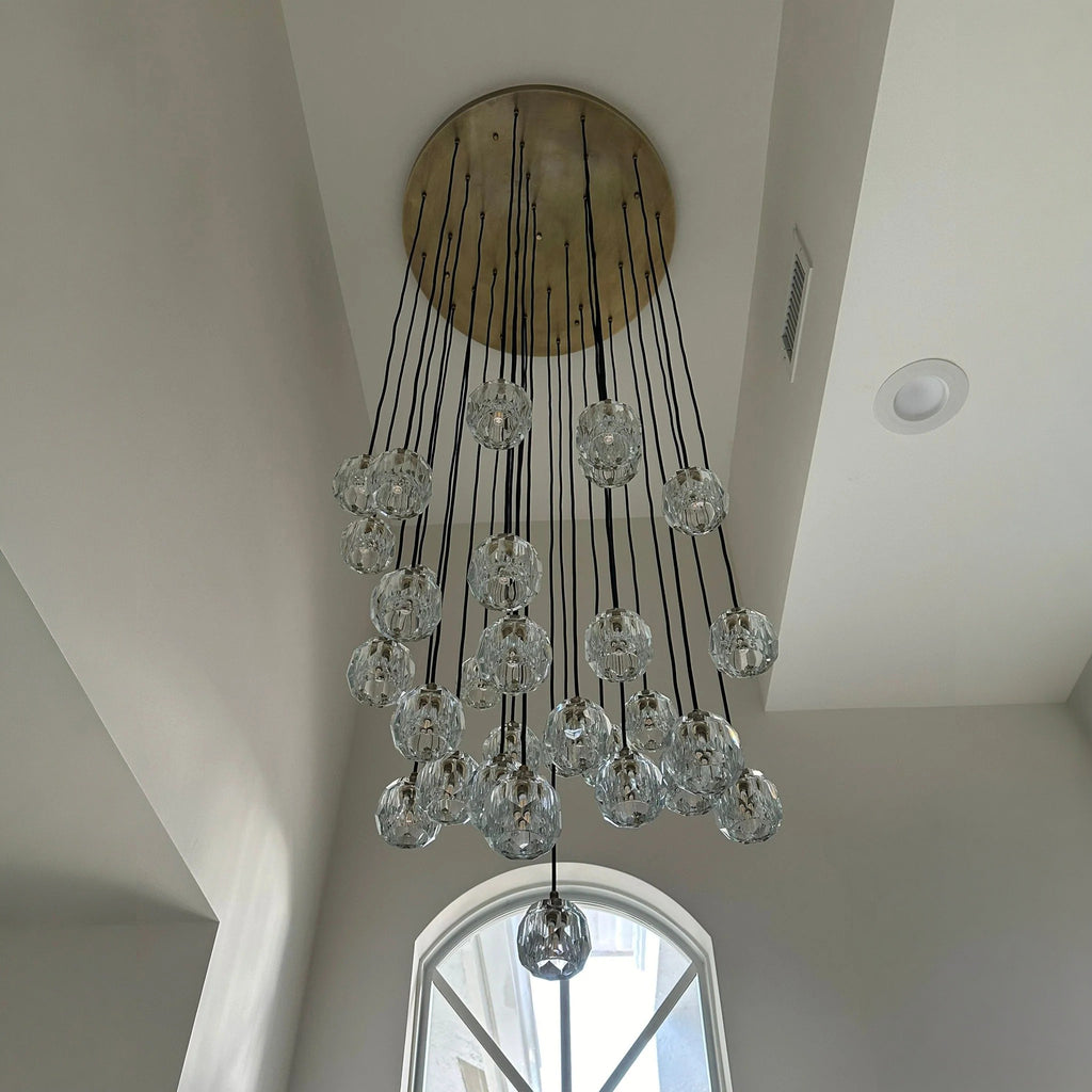 40 Inch Crystal Globe Cascade Chandelier – Boule