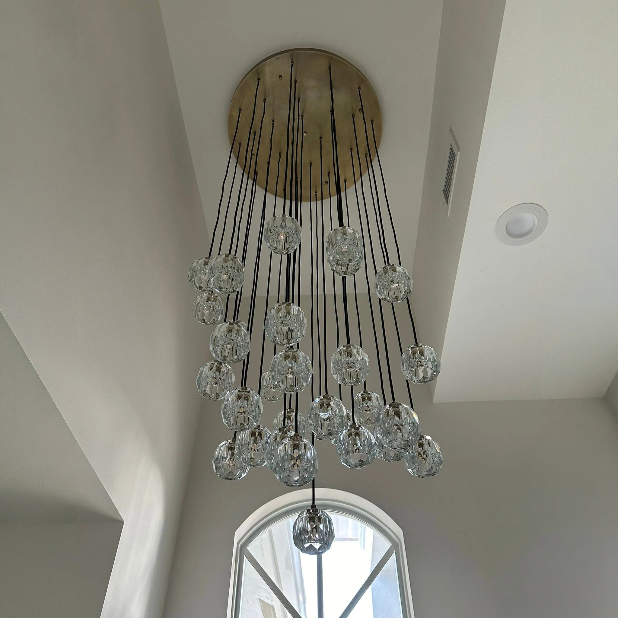 40 Inch Globe Crystal Cascading Chandelier – Boule