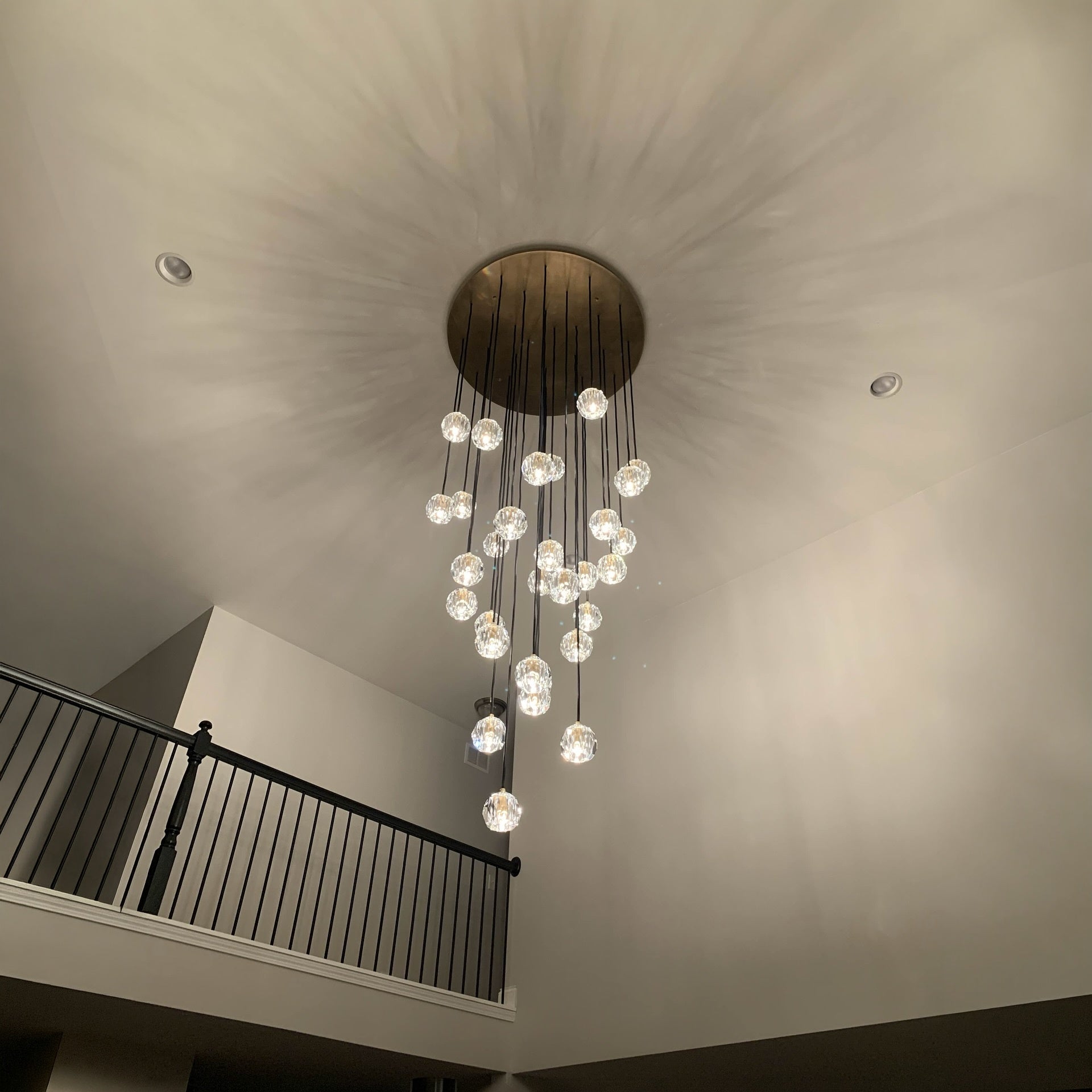 40 Inch Globe Crystal Cascading Chandelier – Boule