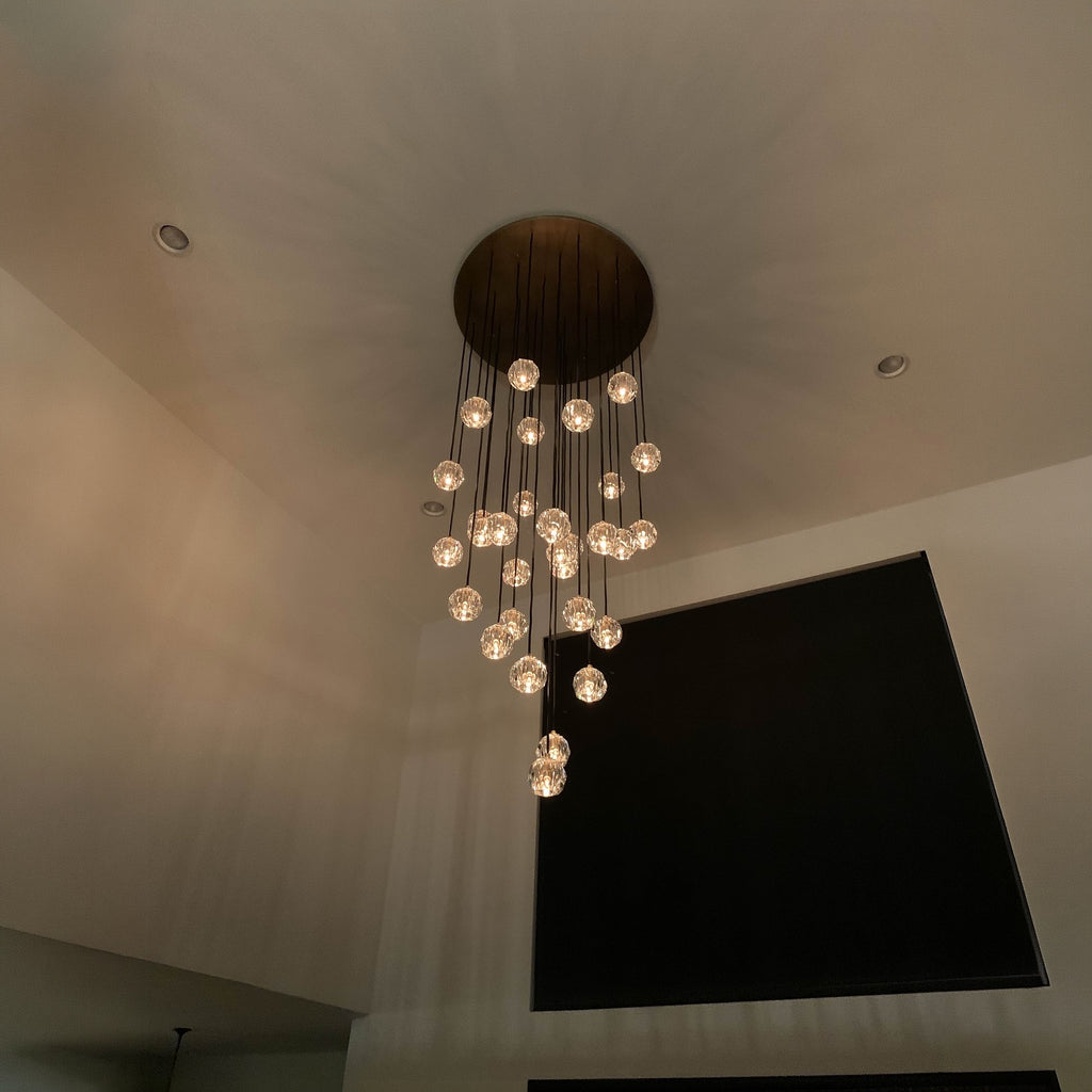 40 Inch Crystal Globe Cascade Chandelier – Boule