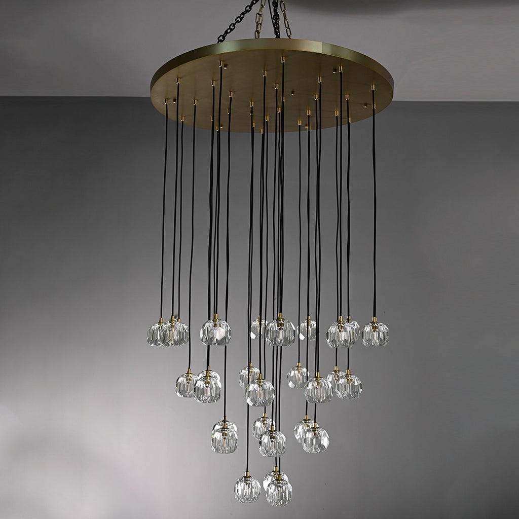 30 Inch Crystal Cluster Chandelier – Boule