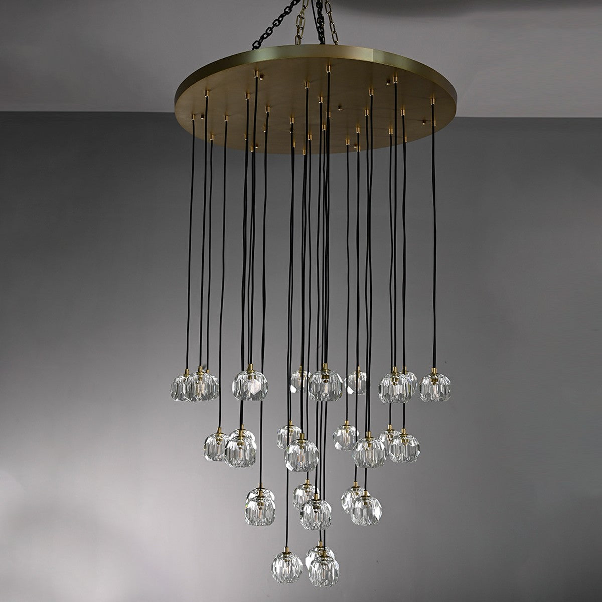 30 Inch Crystal Cluster Chandelier – Boule