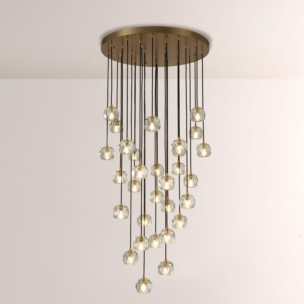 30 Inch Crystal Cluster Chandelier – Boule