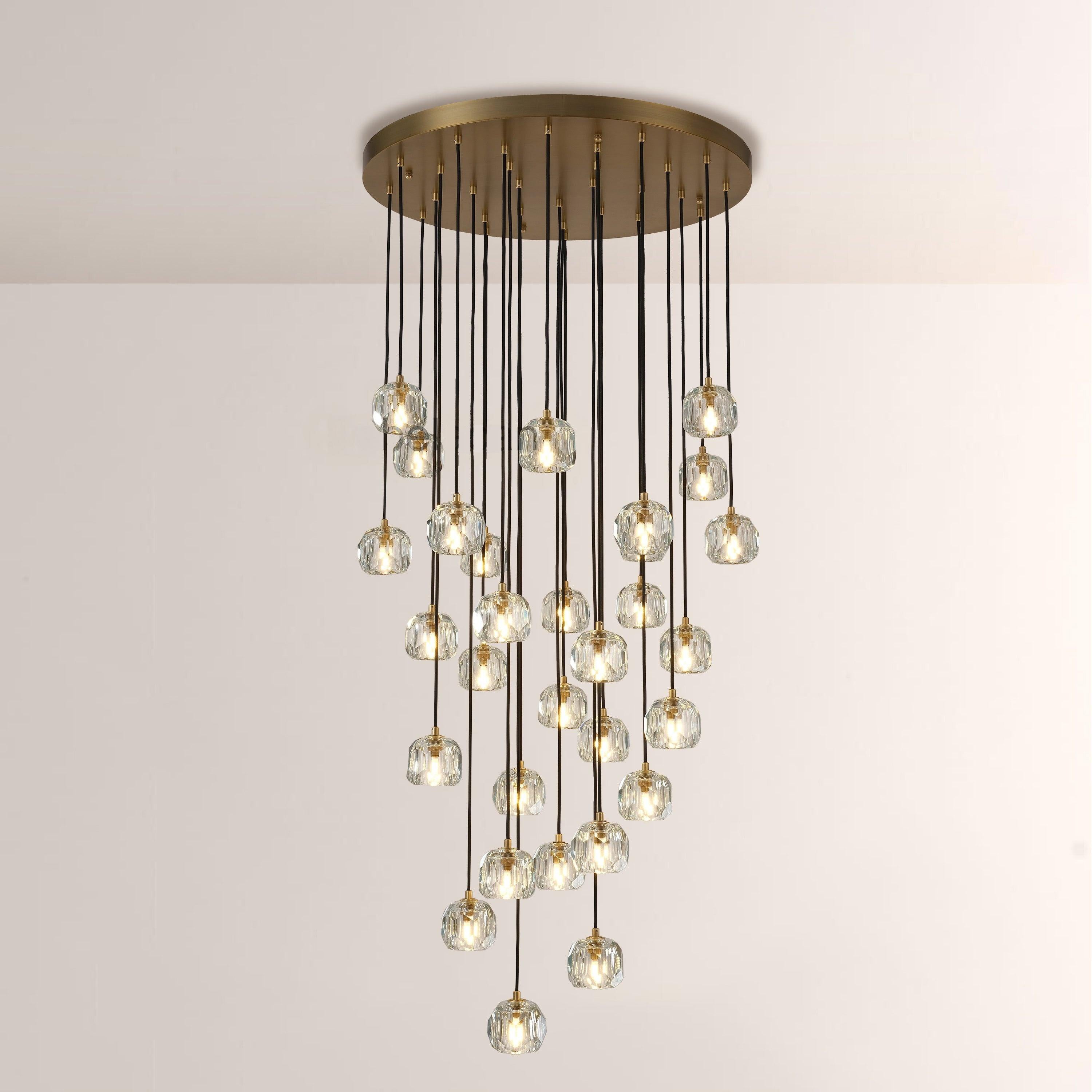 30 Inch Crystal Cluster Chandelier – Boule