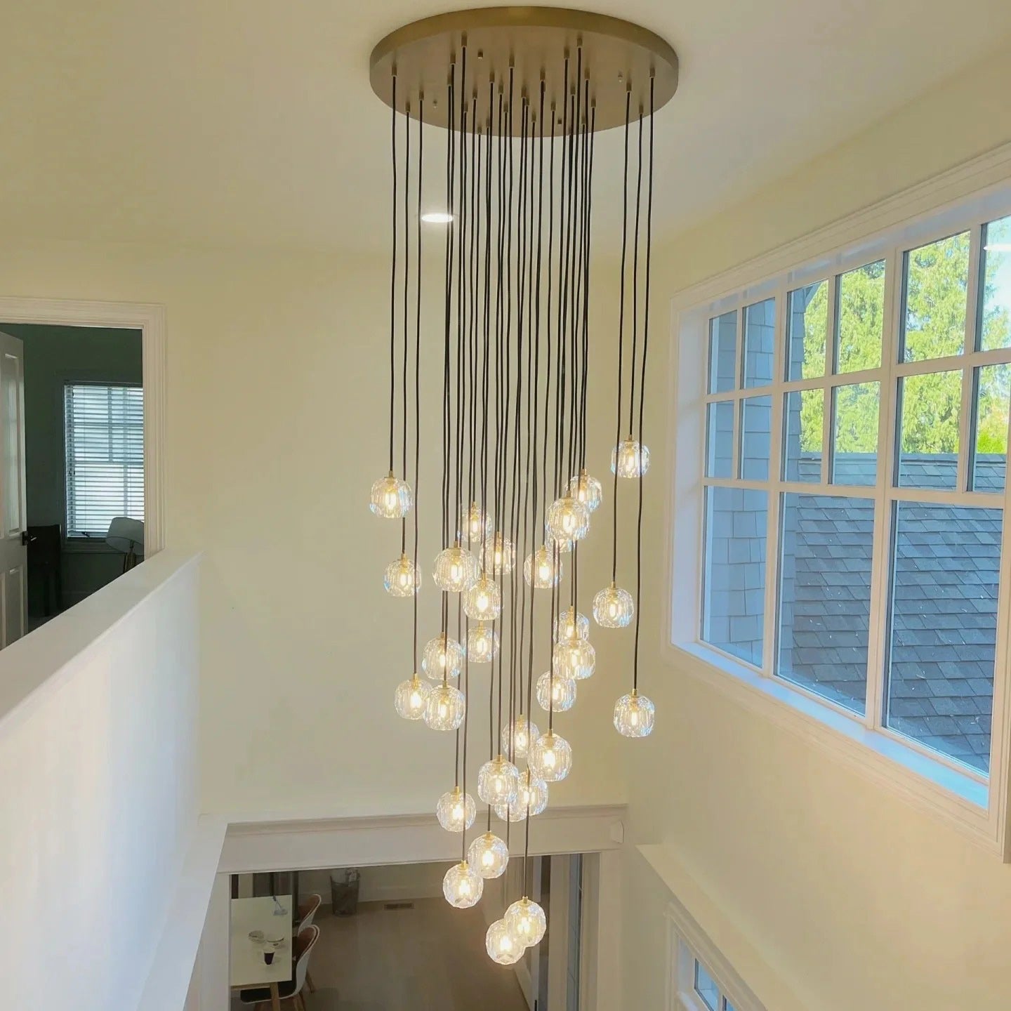 30 Inch Globe Crystal Cascading Chandelier – Boule