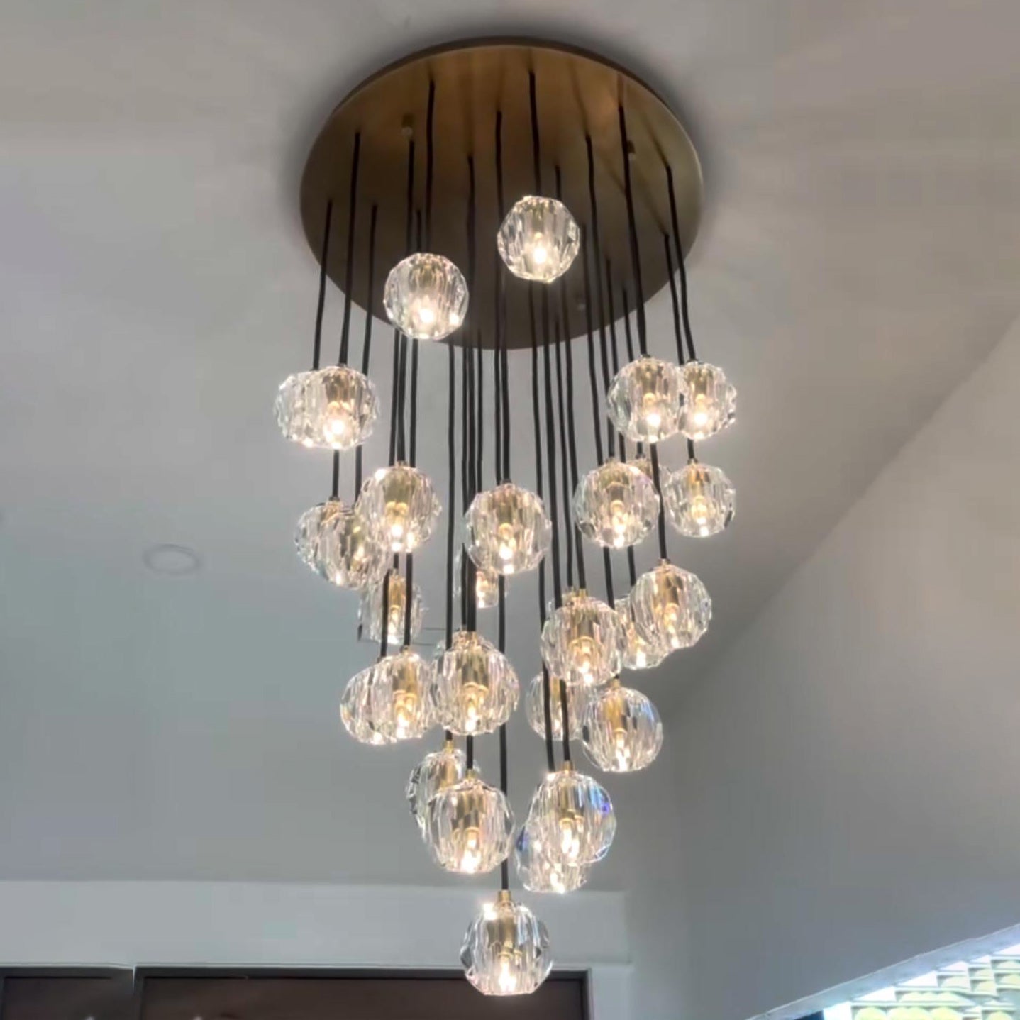 30 Inch Crystal Cluster Chandelier – Boule