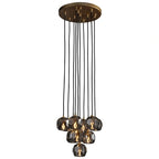14 Inch Smoked Crystal Cluster Chandelier – Boule