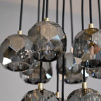 14 Inch Smoked Crystal Cluster Chandelier – Boule