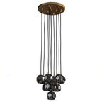 14 Inch Smoked Crystal Cluster Chandelier – Boule