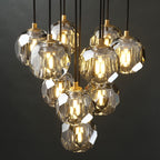 14 Inch Globe Smoked Crystal Cascading Chandelier – Boule