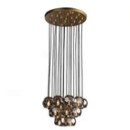 19 Inch Smoked Crystal Cluster Chandelier – Boule