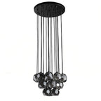 19 Inch Smoked Crystal Cluster Chandelier – Boule