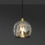 5 Inch Globe Smoked Crystal Cord Pendant Light – Boule