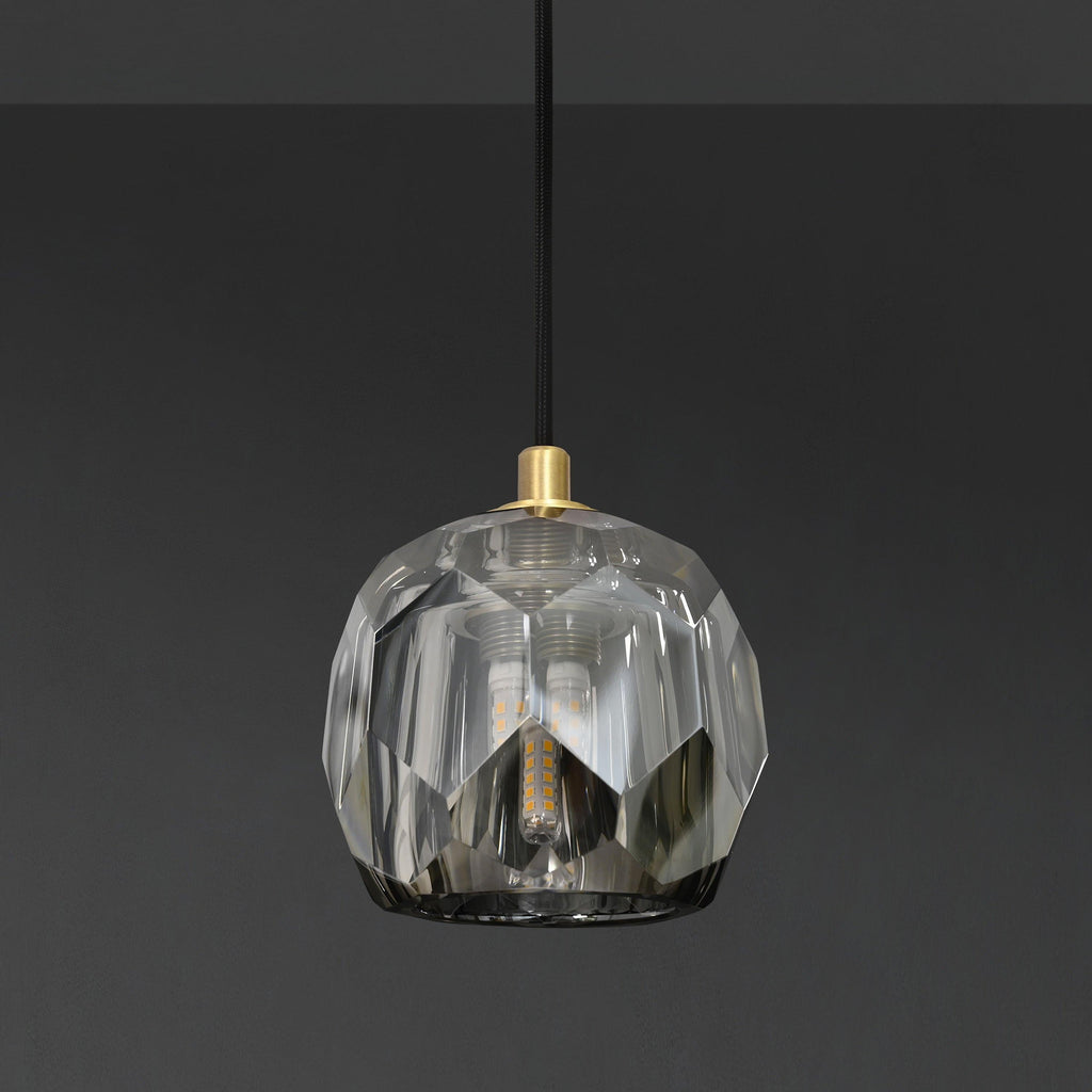 5 Inch Globe Smoked Crystal Cord Pendant Light – Boule