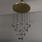 40 Inch Smoked Crystal Globe Cascade Chandelier – Boule