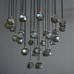 40 Inch Smoked Crystal Globe Cascade Chandelier – Boule