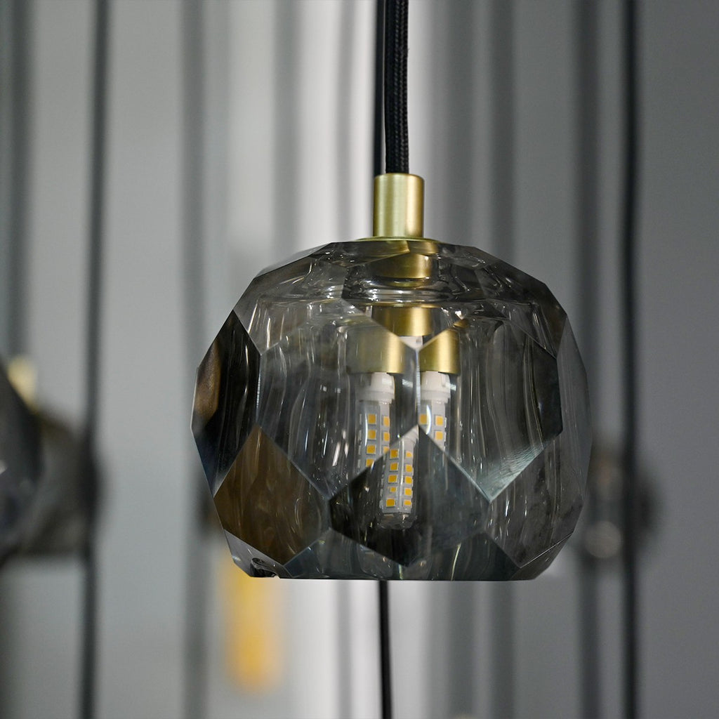 30 Inch Smoked Crystal Cluster Chandelier – Boule