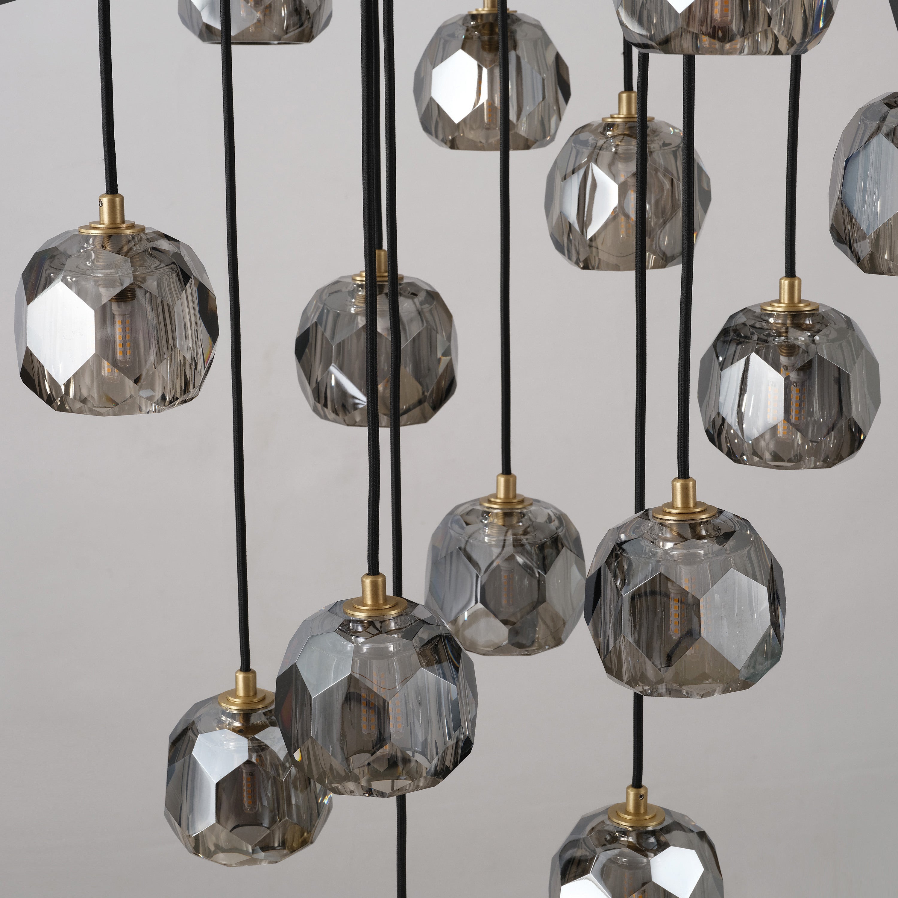 40 Inch Globe Smoked Crystal Cascading Chandelier – Boule