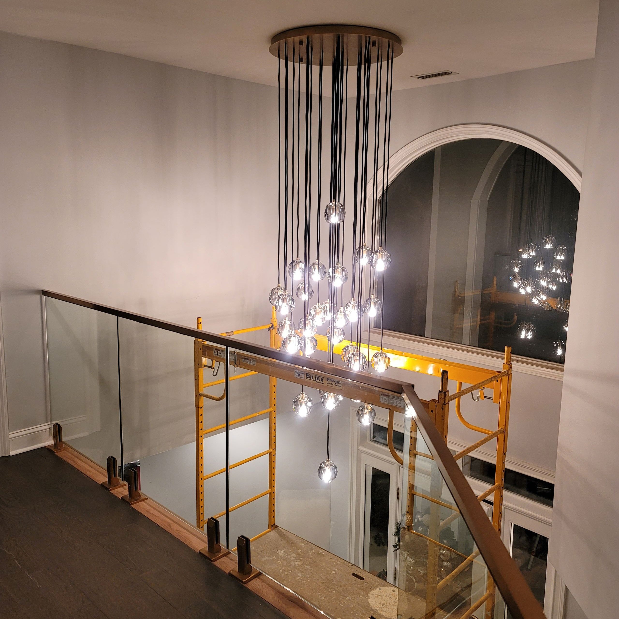 30 Inch Globe Smoked Crystal Cascading Chandelier – Boule