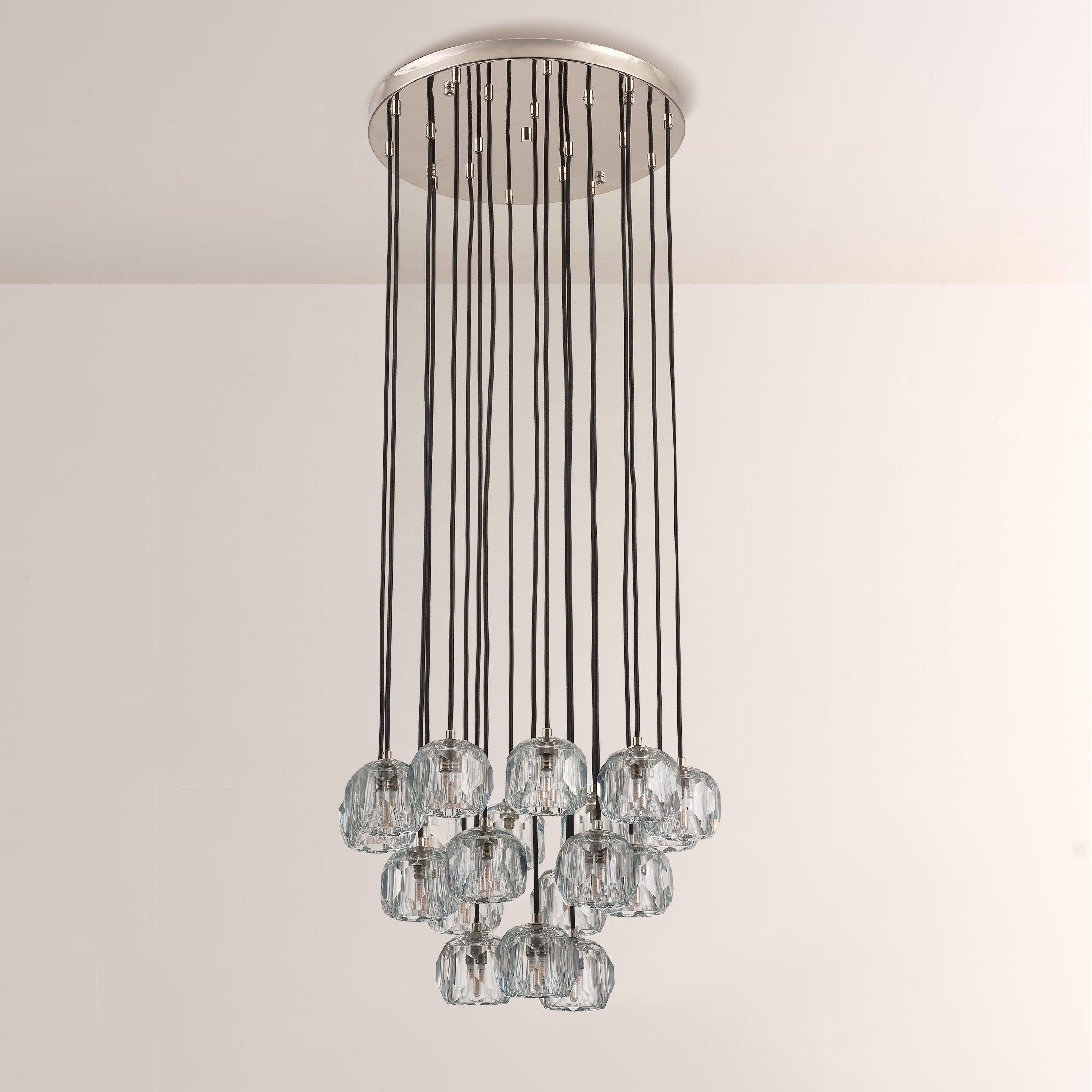 19 Inch Crystal Cluster Chandelier – Boule