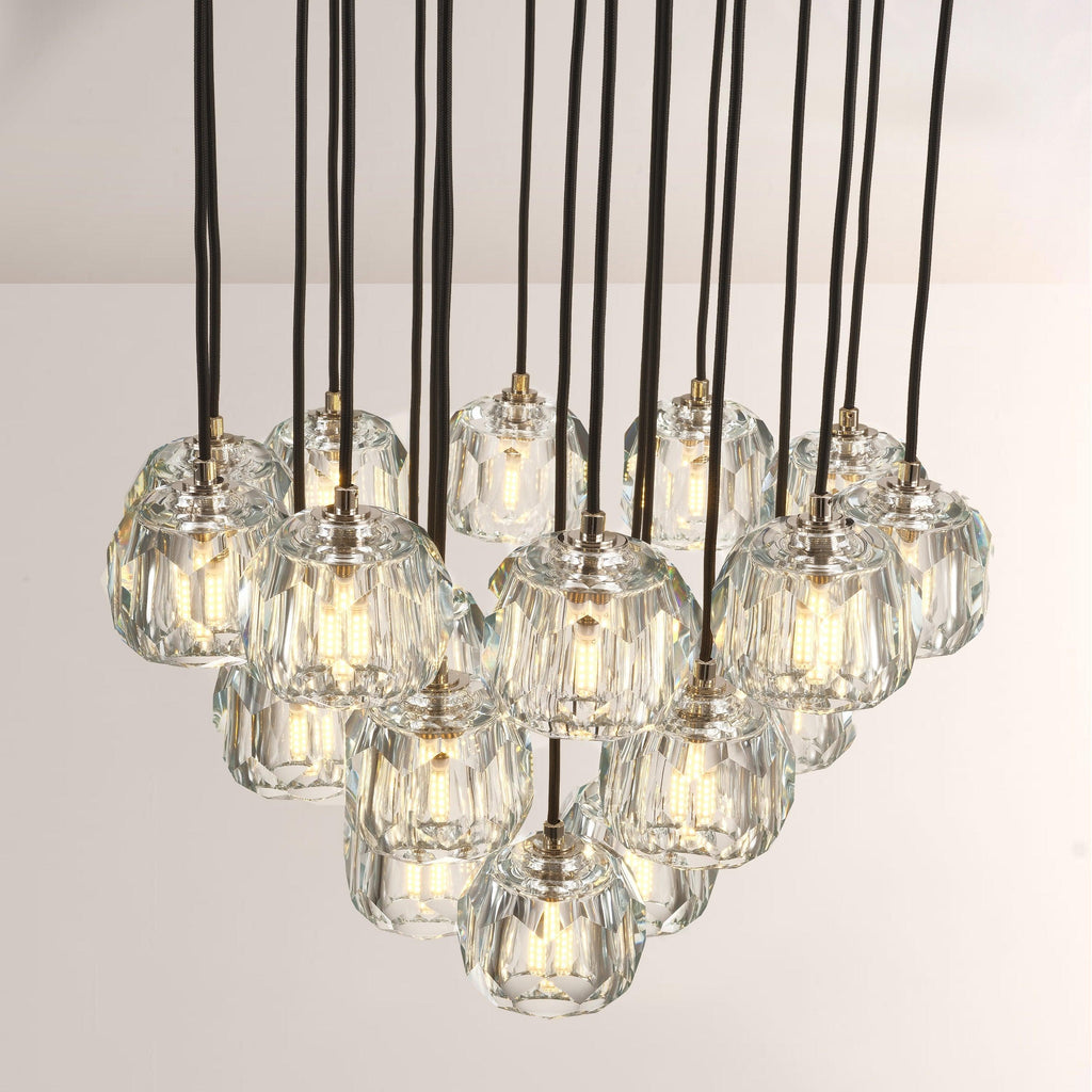 19 Inch Crystal Cluster Chandelier – Boule