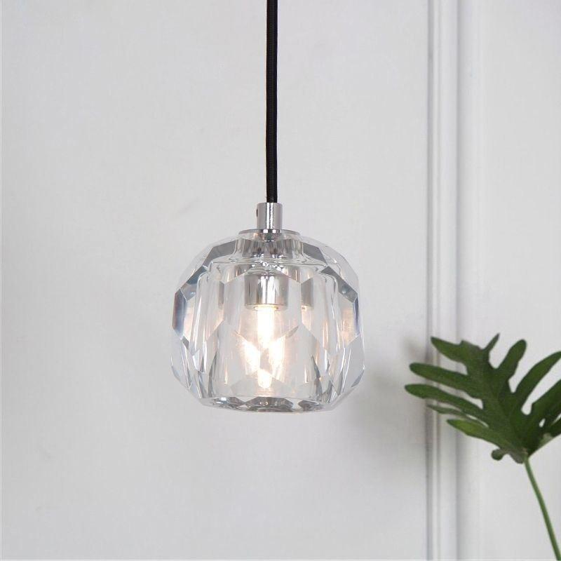 5 Inch Globe Crystal Cord Pendant Light – Boule