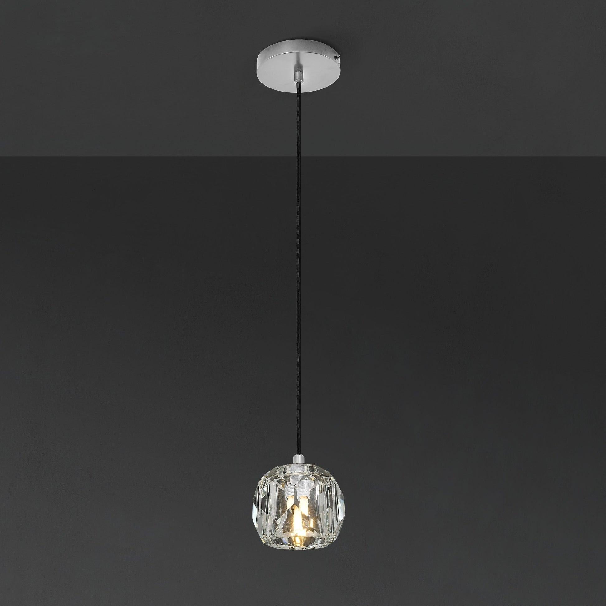 5 Inch Globe Crystal Cord Pendant Light – Boule