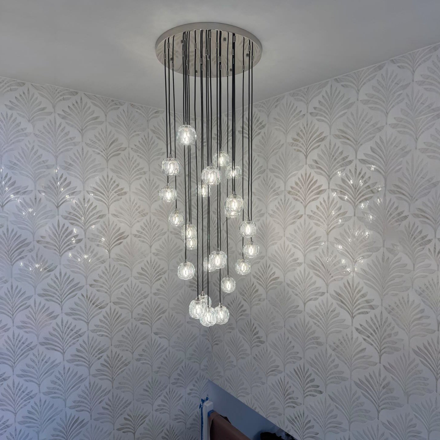 24 Inch Globe Crystal Cascading Chandelier – Boule