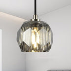 5 Inch Globe Smoked Crystal Cord Pendant Light – Boule