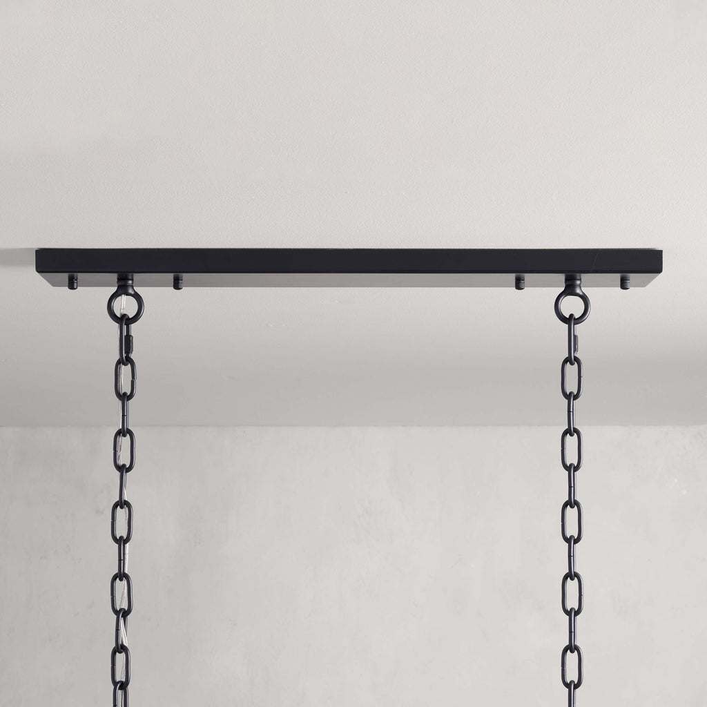 42 inch large Crystal gold black Rectangular modern dining room chandelier