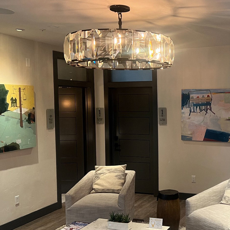 43 Inch Crystal Round Chandelier - Harlow