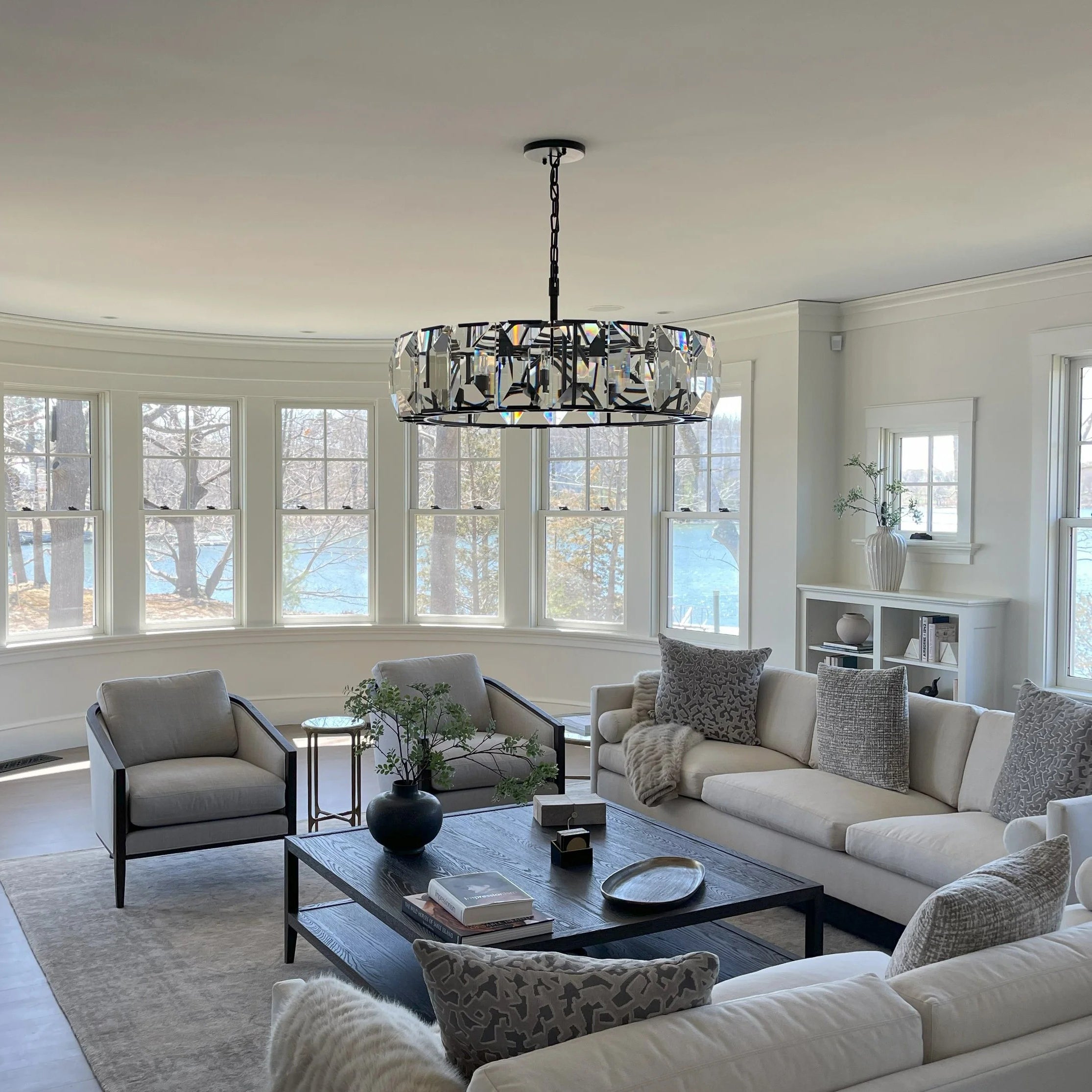 43 Inch Crystal Round Chandelier - Harlow