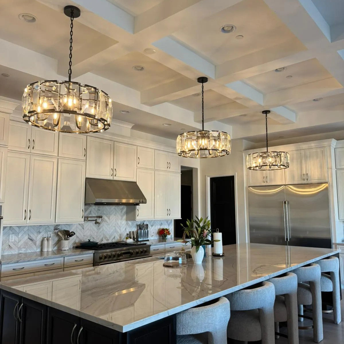 31 Inch Crystal Round Chandelier - Harlow