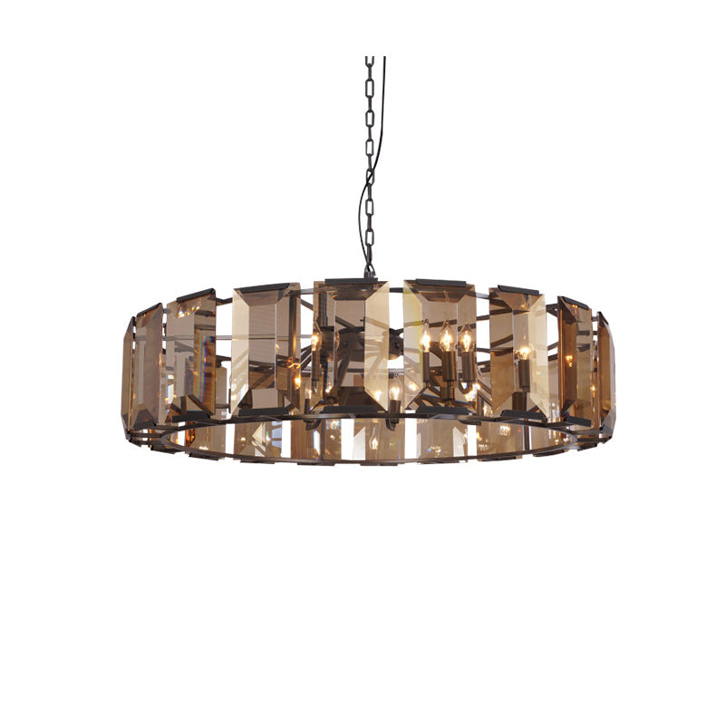 43 Inch Amber Crystal Round Chandelier - Harlow