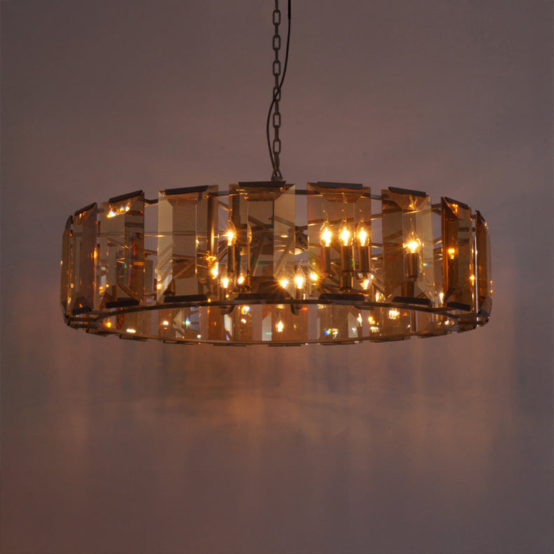 43 Inch Amber Crystal Round Chandelier - Harlow