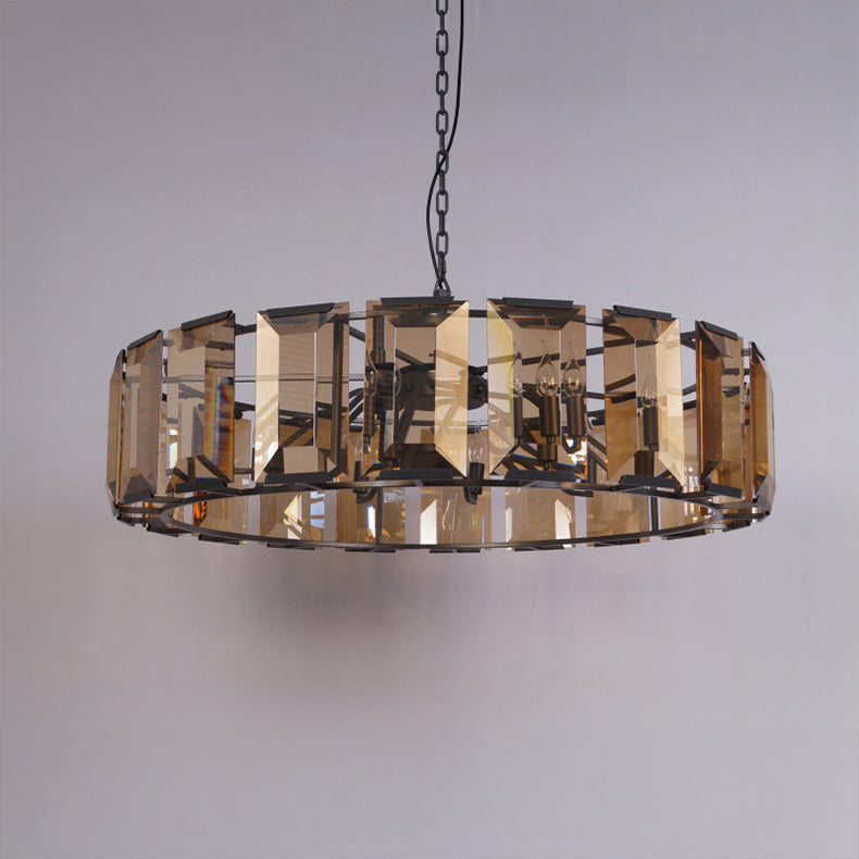 43 Inch Amber Crystal Round Chandelier - Harlow