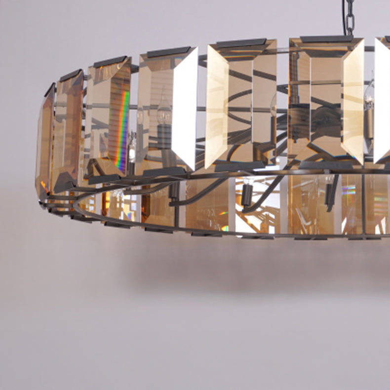 60 Inch Amber Crystal Round Chandelier - Harlow