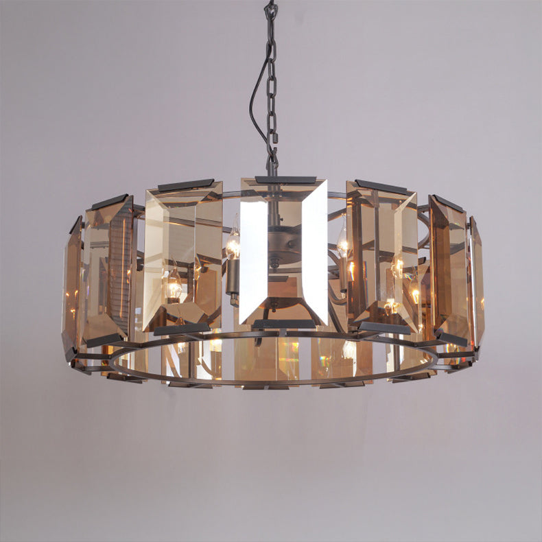 31 Inch Amber Crystal Round Chandelier - Harlow