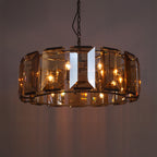 31 Inch Amber Crystal Round Chandelier - Harlow