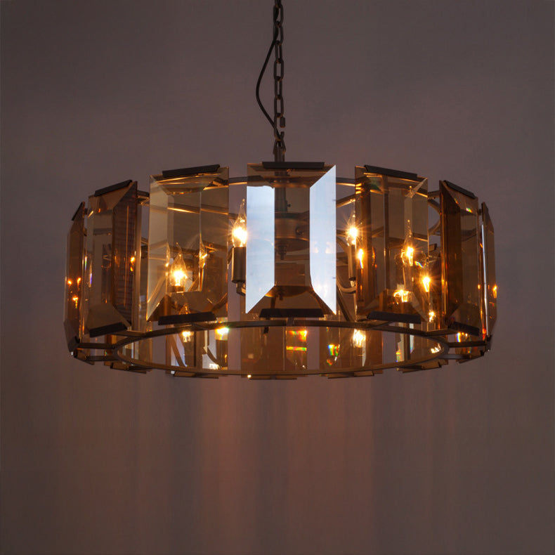 31 Inch Amber Crystal Round Chandelier - Harlow